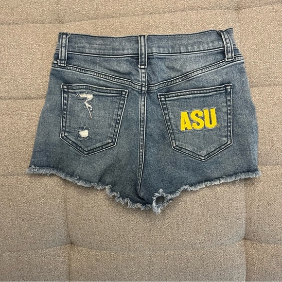 VICTORIAS SECRET PINK ASU DENIM HIGH WAISTER SHORTS - Picture 4 of 4